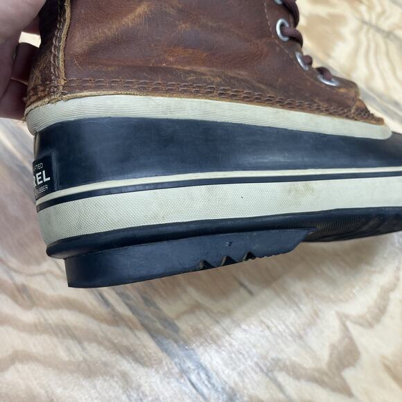 Sorel Premium Duck Boots Womens 11 Brown Waterproof Leather (NL1718-206) Rubber - Picture 11 of 13